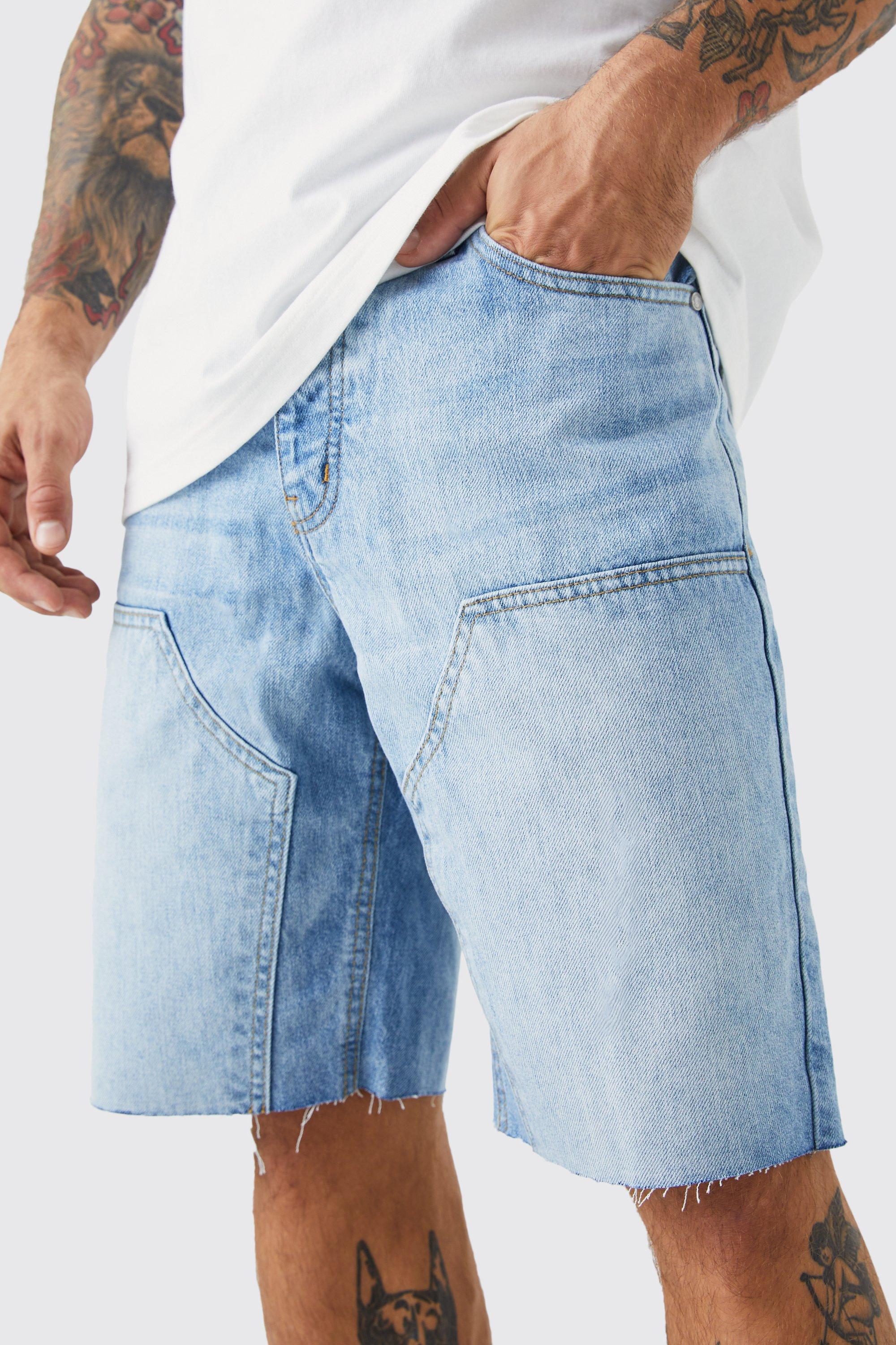 Short jean large discount homme